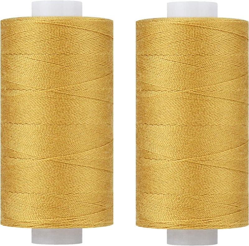 simthread All Purpose Thread Polyester 400Y Golden Brown - Image 1